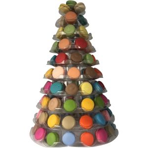 10 Tier Round Macaron Tower Macaron Stand to hold 99 Upright Macarons.